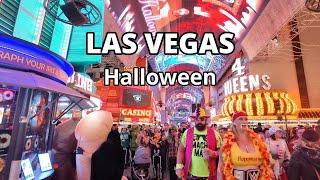 Fremont Street Halloween 2024 Walking Tour (4K HD 60fps) - Las Vegas, Nevada