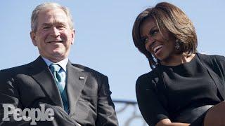 Michelle Obama And George W. Bush's Friendship Over The Years | PEOPLE