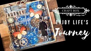 Enjoy Life's Journey | Art Journal page | Craft Box UK Design Team