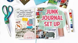 JUNK JOURNAL setup! memory keeping journal / scrap book | simple quick creative journaling | process