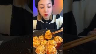 Juicy Momos Eating Challenge | #asmr #food #funny #eating #shorts