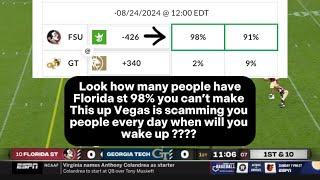 Rigged #10 Florida State vs Georgia Tech | Vegas is robbing you early they don’t even care  #cfb