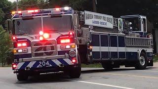 Fire Trucks Responding Compilation #8 - Tiller Trucks