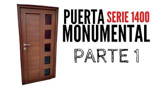  Como hacer PUERTA MONUMENTAL SERIE 1400 -  PUERTA DE ALUMINIO PASO A PASO - Parte 1