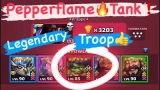 Empires & Puzzles Hero Test :  Pepperflamehits hard & My Legendary Troops (Gazelle) Hold Out️