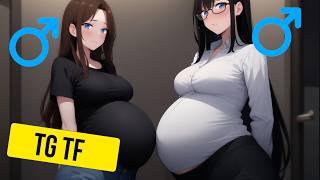 Me & My Dad Became Pregnant Girls?!  TG TF Voiceover Comic Dub Crossdressing Stories