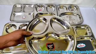 Compartment plate | Khand wali plate | Steel plate | Khand plate,खण्ड वाली प्लेट,Plate,Bartan market