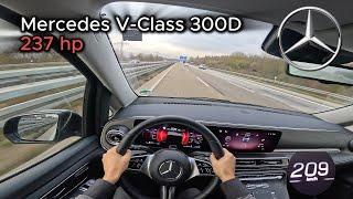 2024 Mercedes V300D (W447) 4Matic 2.0 Turbo Diesel (237 hp) - POV Test drive On the German Autobahn