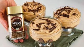 Coffee mousse dessert in 5 minutes! It's so delicious that I make it every weekend!