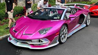 INSANE Glittery Pink Lamborghini Aventador SVJ Roadster! (Factory Build, $100k Paint Job)