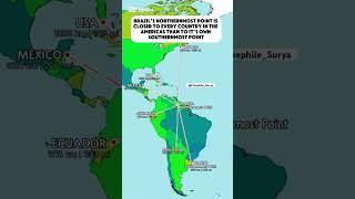 Brazil is the 5th Largest Country in the World! #brazil #funfacts #countryfacts #ytshorts #explore