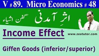 Income Effect | Different Cases | zea tutor | Economics lectures in Urdu/Hindi by Sir Zafar