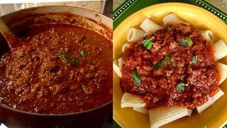 Traditional Italian Meat Sauce ( Best Using San Marzano Tomatoes )