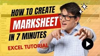 How to Create Marksheet in Excel - एक्सेल में मार्कशीट कैसे बनाएं? #excel #excelformula