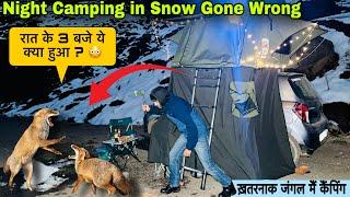 रात के 3 बजे अनजानी डरावनी आवाज़ आयी Night Camping On Car Rooftop Tent in Jammu Kashmir Wild Forest