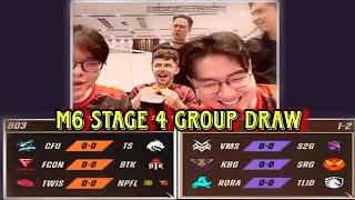 MLBB CASTERS FUNNY REACTION!! M6 STAGE 4 GROUP DRAW....