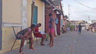 SIMPLE LIFE INSIDE LOCAL COMMUNITY IN GHANA ACCRA.