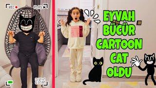 BÜCÜR SİHİR YAPTI CARTOON CAT OLDU !! ELİF SİNEM BÜCÜR KAYIP NAPCAZ ?!