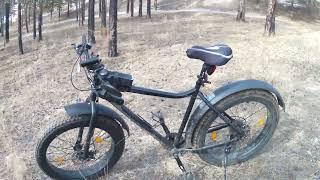 Поездка в лес. Покатались по грязи. Весь Фэтбайк грязный.