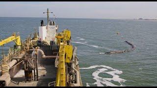 Boskalis beach replenishment activities near Katwijk, the Netherlands