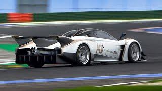 NEW Pagani Huayra R Evo testing at Misano: 900HP/9,200 rpm V12 (w/ Mufflers) howling on track!