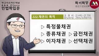 명순구, 민법학입문, 222)채권의 목적 [SK Myoung, Korean Civil Law, 222)Object of claims]