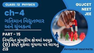 STD 12 | PHYSICS | CH 04 | નિયમિત ચુંબકીય ક્ષેત્રમાં અમુક (θ) કોણે મુકેલા ગૂંચળા પર લાગતું ટોર્ક