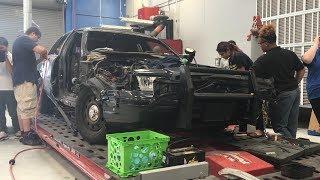 Cleveland students repair totaled police car from Cavaliers championship celebration