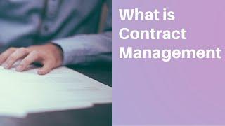 what is contract management