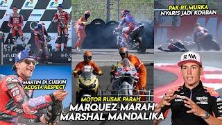 KRONOLOGI Motor Marquez Terbakar  RESPECT Acosta Ogah Semprot Sampanye  Aleix Ngamuk Ke Steward