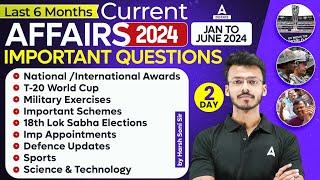 Part 2 of Last 6 Months Current Affairs | January 2024 To June 2024 | Important Current Affairs 2024