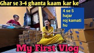 My First Vlog Ghar Baithe Paise Kaise Kamaye Maine | I Do Work From Home | How I Earn Money Online