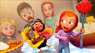 TiNY TURKEY DANCE!! WE shrunk ADLEY! Navey Remix of a favorite Family Song! new Thanksgiving cartoon