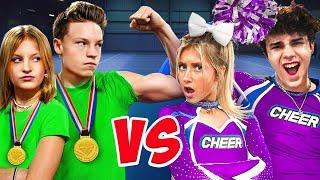 GYMNASTS VS CHEERLEADERS ft/ Ninja Fam