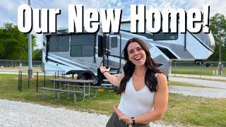 We Sold Our Travel Trailer & Bought a Fifth Wheel (First time seeing it!)