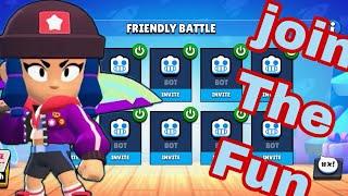 Brawl Stars live stream pushing 1v1 plus friendly games playing with subscribers