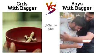 Girls With Bagger Vs Boys With Bagger !! Memes #viralmemes