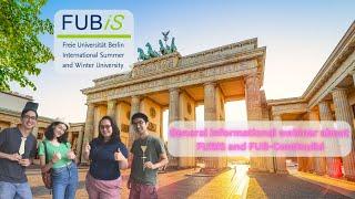 General Informational Webinar FUBiS & FUB-ContiEd