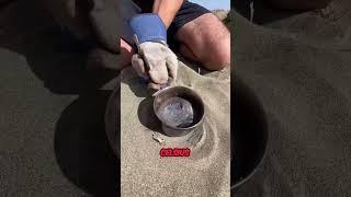 This Guy Collects Iron From Sand Using Magnet