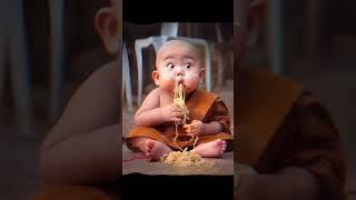 little Monk so cute  #littlebaby #monk #trading