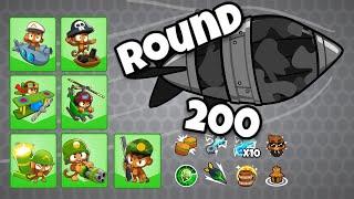 DDT ROUND 200 vs MILITARES  QUEM TANKA?   BLOONS TD 6 - BTD6