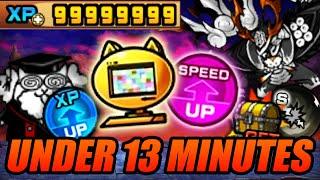 How fast can you farm for 99999999 XP?! (Battle Cats)