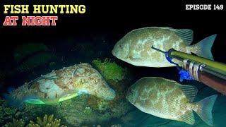 NIGHT SPEARFISHING EPISODE 149 | FISH HUNTING AT NIGHT