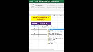 #sssci2022 How to convert Meter to Centimetre in MS Excel  #shorts #excel