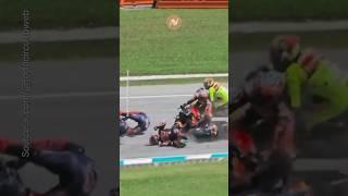 Slowmo Quartararo, Miller and Binder incident at the Malaysian GP