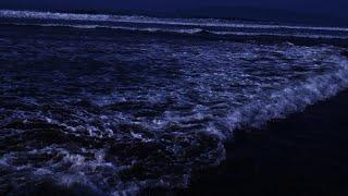 Rolling Ocean Waves for Deep Sleeping - Relaxing Tropical Beach at Night for Sleeping