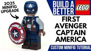 HOW TO Build a Better LEGO CAPTAIN AMERICA: THE FIRST AVENGER Minifig (from Set 76313)