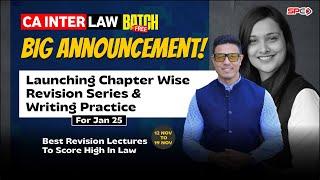 FREE CA Inter Law: Chapter Revision Series & Writing Practice for Jan 25 | CA Swapnil & Ankita Patni