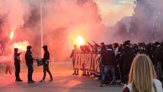 Fans riot: Partizan Grobari - KK Mornar Bar Montenegro Crna Gora 17 novembar 2024  фанаты беспорядки