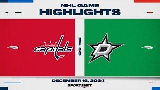 NHL Highlights | Capitals vs. Stars - December 16, 2024